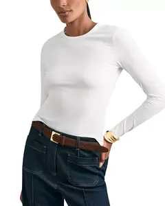 Футболка с длинными рукавами и круглым вырезом Reiss, белый