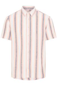 BLEND Рубашка Regular fit Button Up 'BHBobby Linen Mix' в оранжевом цвете