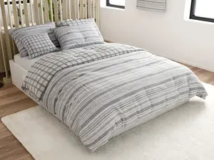 Постельное белье из хлопка перкаль LINKY серое Размеры постельного белья: 70 x 90 см | 140 x 220 см TEXTILOMANIE