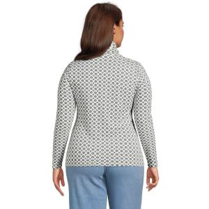 Легкая приталенная водолазка с длинными рукавами больших размеров Lands' End Lands' End