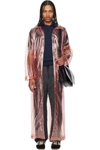 Розовый свободный крой Mac Coat Dries Van Noten