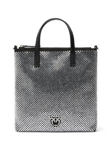 PINKO сумка-тоут размера мини со стразами, черный