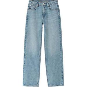 Джинсы прямого кроя средней посадки Alexander Wang, светло-синий