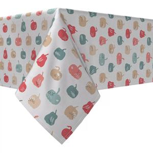 Прямоугольная скатерть, 100% хлопок, 52x84 дюйма, трафареты в виде тыквы.