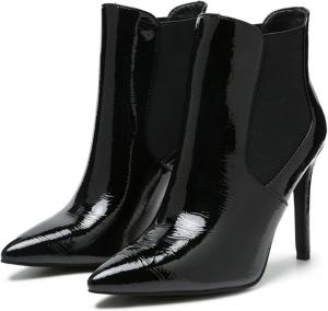 Generic Женские ботильоны с острым носком на высоком каблуке-стилетто, удобные, на слипоне, для вечеринок, короткие ботильоны с простым однотонным дизайном, туфли на каблуке для невест, вечерних мероприятий и выпускного