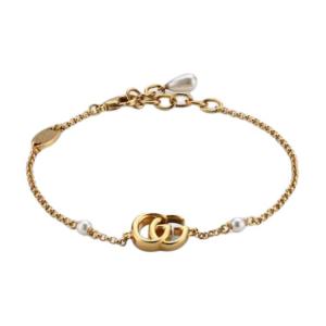 Браслет с цепочкой и шармом Gg Marmont GUCCI, золотой