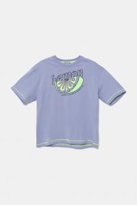 Хлопковая футболка United Colors Of Benetton, фиолетовый