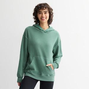 Детский оверсайз худи So, цвет villa green