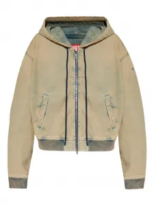 Худи на молнии DIESEL, зеленый