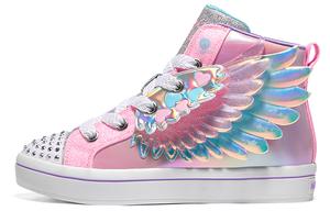 Twinkle Toes Twinkle Toes амортизирующие, износостойкие высокие детские повседневные кроссовки pink multicolor для подростков Skechers, розовый