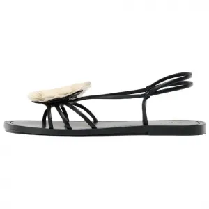 ZARA Сандалии женские с одним ремешком 1,5 см, черные