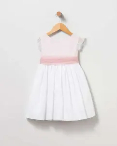 Платье для девочки из тюля с поясом цвета магнолии Coco Acqua, розовый
