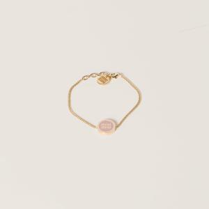 Браслет из металла с эмалью MIU MIU, орхидея розовая