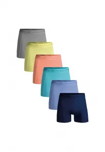 6-Pack боксерские трусы Muchachomalo, Blue Purple Pink Yellow Grey