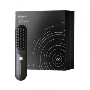 Беспроводная расческа для выпрямления волос с отрицательными ионами портативная бережная ZF02 UBelle, черный
