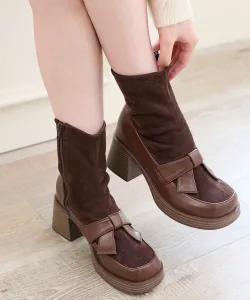 Комбинированные ботинки-лоферы с ленточкой Majestic Legon, цвет Brown