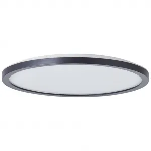 Блестящая LED панель Brennan 1 шт. Нейтральный белый D 29 см, 2000 лм, диммируемая в 3 ступени, 4000 K, IP44 Brilliant, черно-белый