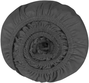 Простыня Schiesser "Flexi из 95 % хлопка и 5 % эластана премиум-качества", подходит для высоких матрасов и кроватей с пружинными матрасами, выполнена в зеленом цвете 180х200 см, 1 шт., темно-серый