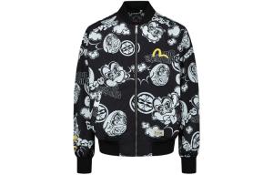 Куртка мужская черная с принтом по всей поверхности EVISU