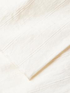 Полосатый шарф Brazee из смеси хлопка и льна MILES LEON, слоновая кость