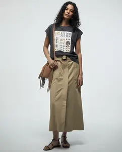 Футболка с блестками Sfera, серо-зеленый