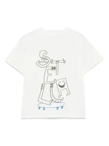 Футболка с графичным принтом Stella McCartney Kids, белый