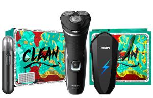 Электрическая бритва S2305 Swivel Type с функцией влажного и сухого бритья, полностью водонепроницаемая для мытья под душем PHILIPS, S2305 (Lightning Storage Bag + Nose Hair Trimmer) [Clean Gift Box]