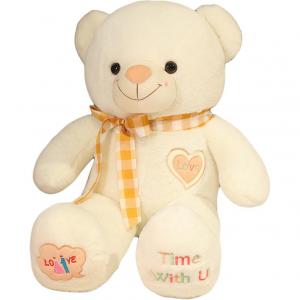 Плюшевая игрушка Hug Bear с бабочкой Happy Fish, Time And You-Ecru