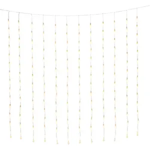 Светодиодный занавес Рождественский декор для улицы 400 теплых белых диодов Konstsmide, Klar