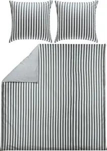 Двустороннее постельное белье антрацитово-белый 1x 200x200 см + 2x 80x80 см Erwin Müller