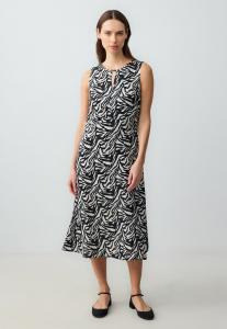 Повседневное платье ROUND NECK SLEEVELESS ZEBRA PATTERNED MIDI Jimmy Key, черный