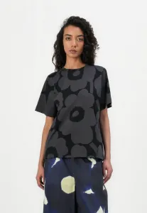 Футболка с принтом tunnit unikko Marimekko, Black/Dark Grey