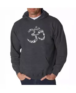 Мужская худи с принтом - символ Ом LA Pop Art, серый