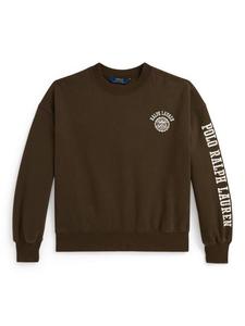 Детский свитшот из хлопковой смеси с круглым вырезом Ralph Lauren, Court Brown