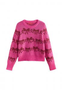 Джемпер Next Jumper, Bright Pink Sparkle Bow/Mottled Pink