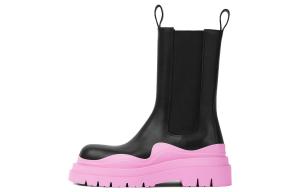 Женские ботинки челси Bottega Veneta Tire, черный/розовый