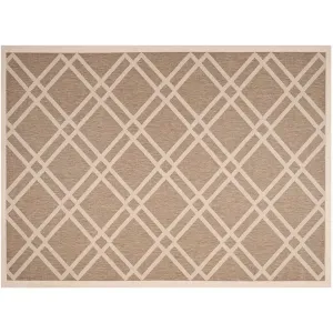 Решетчатый коврик для внутреннего и наружного двора Safavieh, коричневый, 199x290 см