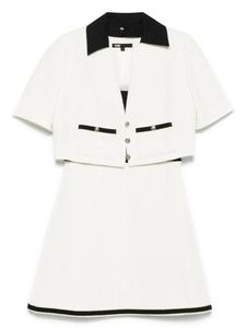 Комплект из твидового платья и жакета Maje, белый