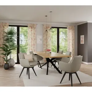 Штора Kianna с закрытыми петлями, 1 шт., готовая к навешиванию Homing, красный