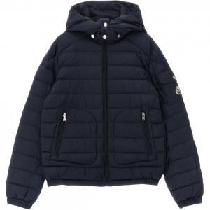 Детская утепленная куртка с отстегивающимся капюшоном Moderate Moncler, синий