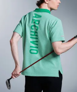 Трикотажная рубашка-поло с геометрическим узором Archivio, цвет Green(055)