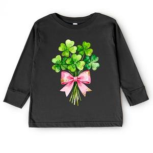 Футболка с длинным рукавом Clover watercolor bouquet The Juniper Shop, Black