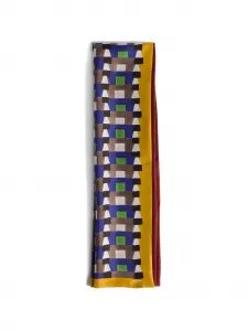 Шелковый платок с принтом Miu Miu, синий