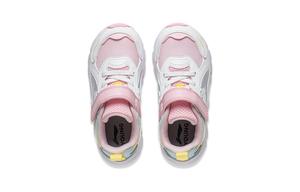 Космическая амортизация Устойчивые к истиранию Дышащие Низкие Повседневные детские кроссовки Бело-розовые Дошкольные LINING YOUNG