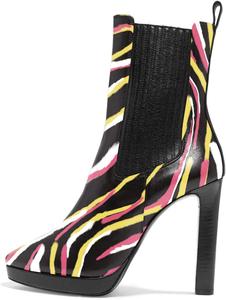 Женские массивные ботильоны FSJ на высоком каблуке с платформой, закрытым носком, эластичной вставкой, зимние ботинки на пуговицах, размеры 4-15 US, Curve