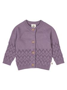 Вязаный кардиган Müsli by GREEN COTTON, фиолетовый