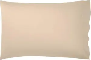 Наволочка Yves Delorme Triomphe Dune Standard 21 x 32 дюйма - Очень мягкие и теплые Роскошные простыни, 100% Натуральное органическое французское постельное белье - Дышащее и долговечное