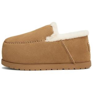 Теплые короткие зимние сапоги женские TATA, Yellow Brown (Faux Wool Lining)