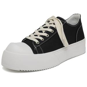 WEISHIBANGWEI Низкие повседневные туфли унисекс черные со скрытой платформой, цвет Black Hidden Wedge