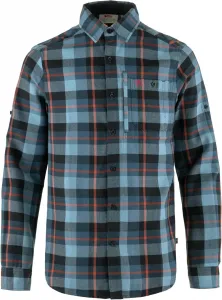 Fjällräven Мужская фланелевая рубашка с длинным рукавом Fjallraven Fjallglim Relaxed Shirt, Indigo Blue/Dawn Blue